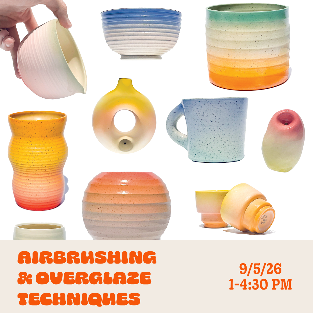 Spraying Glazes: Airbrushing & Overglaze Techniques with John Quick • Sept 5th, 1-4:30