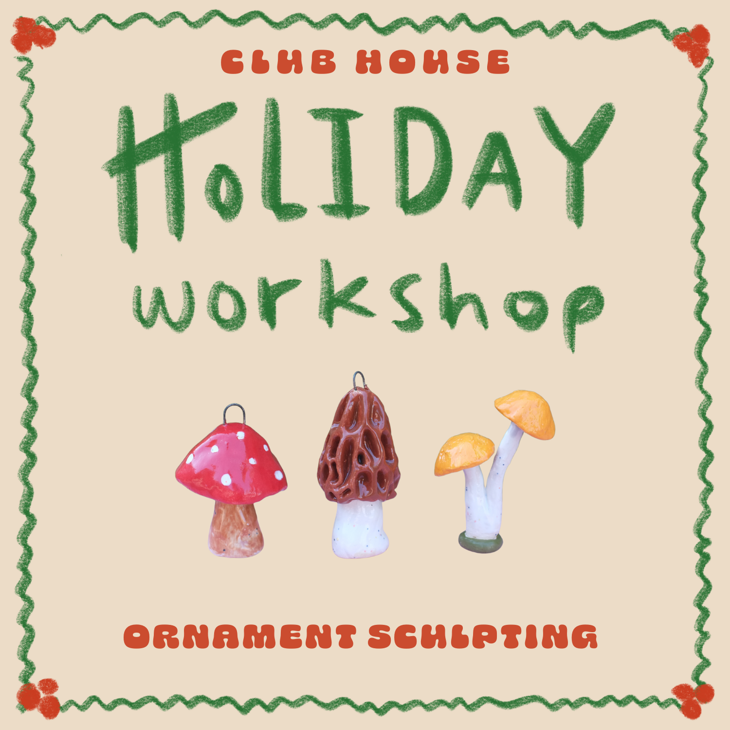 Ornament Sculpting: Sunday • November 30th • 1-3