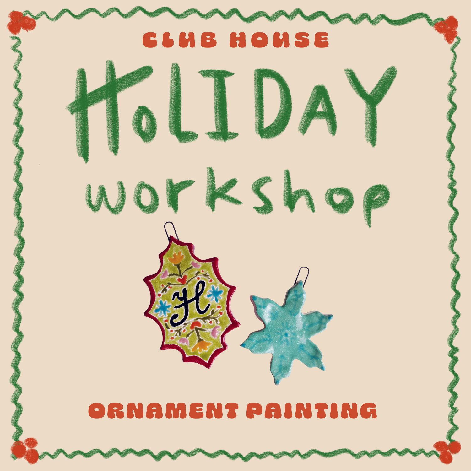 Ornament Painting: Saturday • November 29th • 12:30-2:30
