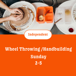 Wheel throwing/ Hand Building Independent Study: 12 wks • Sunday • 2pm - 5pm (Intermediate) • July 6th - September 21st
