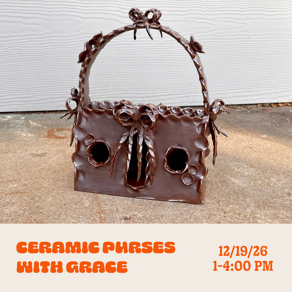 Hand Built Ceramic Purses: Saturday • Dec 19th • 1pm - 4pm